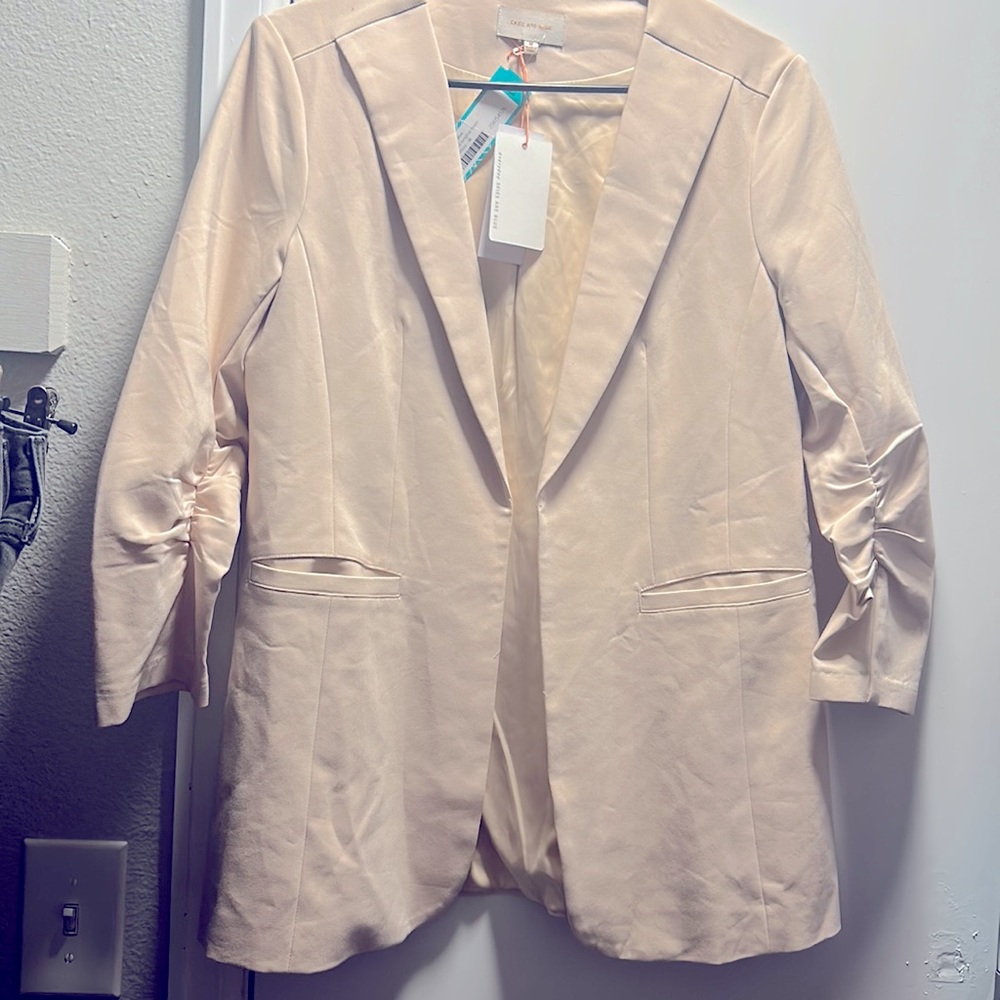 Skies are Blue Rouched longline blazer